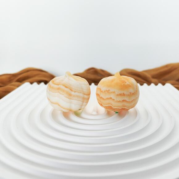 Orange Calcite Pumpkin Crystal Carving Creativity Crystals - Picture 5 of 7